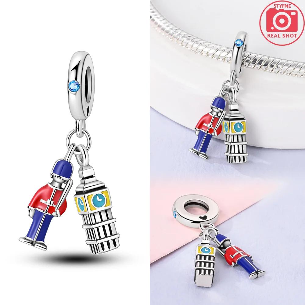 Exquisite Original Black Dress High Heels Bag Lipstick Beads Fit Bracelet Charms Copper Women Jewelry Diy Gifts