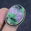 Natural Ruby Zosite Gemstone 925 Sterling Silver Jewelry Ring Size 6 U9e46