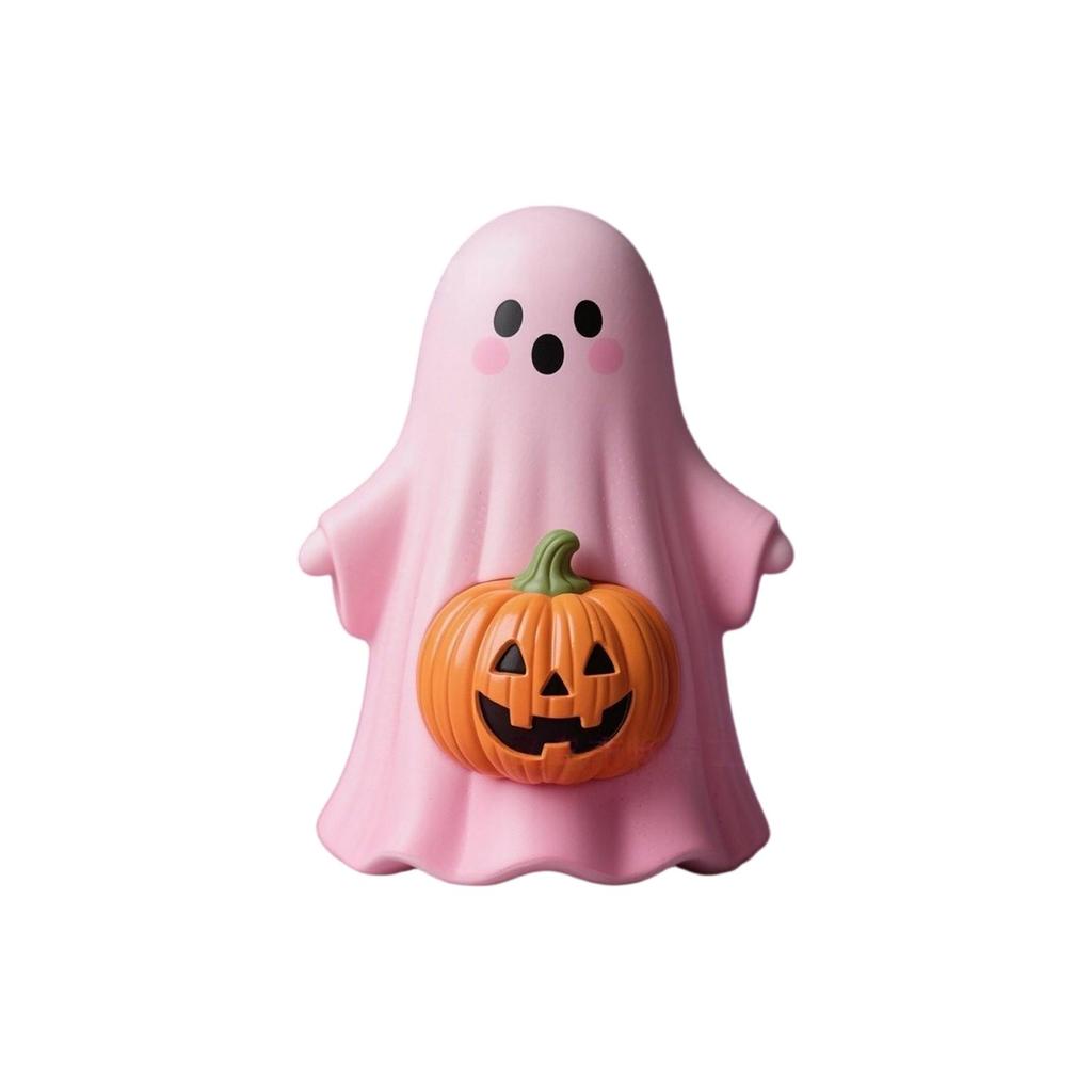 Halloween Pink/ Pumpkin Ghost/ Resin Craft Ornament Cute Style Three Dimensional Decoration Cute And Eye Catching