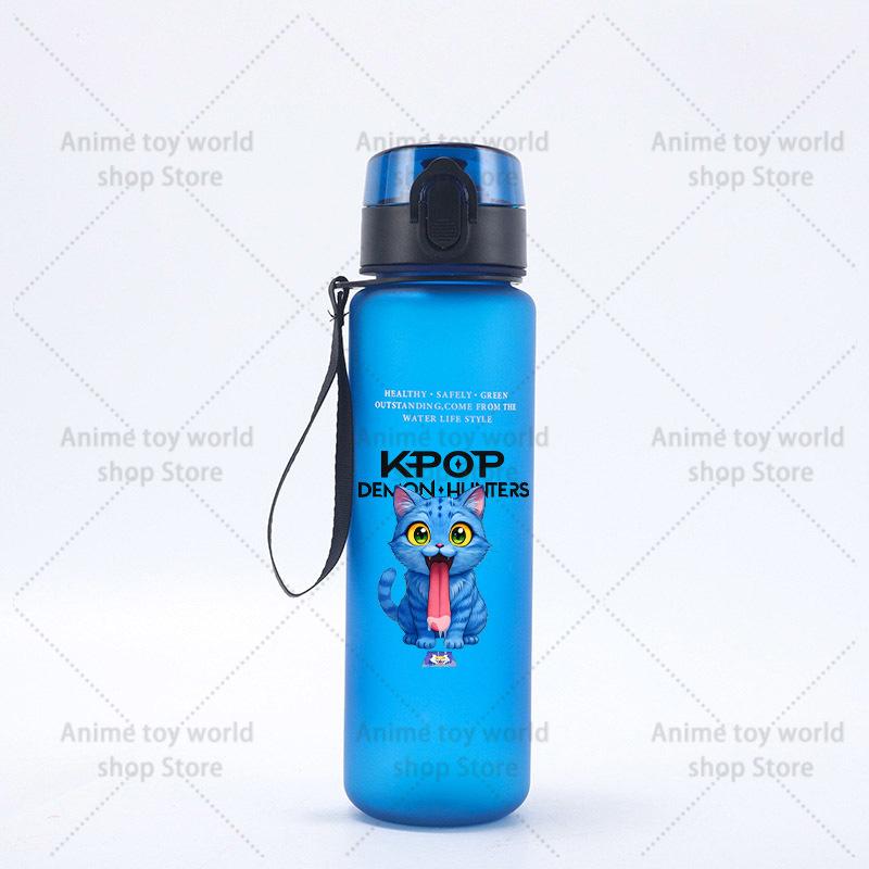 KPop Demons Hunters Large Capacity Sports Water Bottle Motivational Leak Proof Portable Reusable Cups Outdoor Travel Gym Jugs Kid Friendly