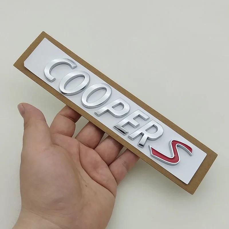 

3D ABS Cooper S Letters Logo Emblem Badge Car Rear Trunk Decals Sticker For MINI R55 R56 F56 R50 R52 F55 JCW R53 Accessories