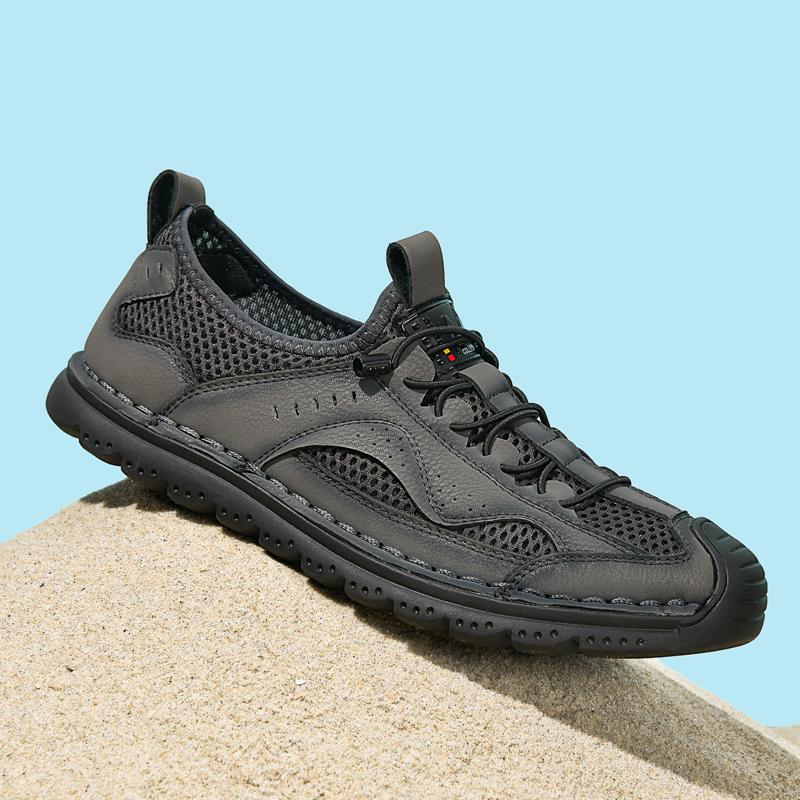 Mode Halkfria Fyrsäsongssneakers Andningsbara Herr Meshsko Lätta Utomhusskor Herr Casual Skor Sportpromenadskor Vattenskor