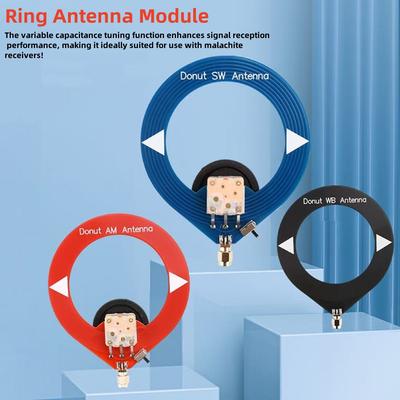 Loop Antenna Module 10k-180MHz Donut Broadband Reception Antenna 4-24MHz SW Shortwave Antenna 500-2000kHzAM Medium Wave Antenna