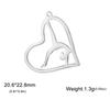 Teamer 5pcs/lot Ballet Charms Stainless Steel Gymnastics Heart Round Pendant for Necklace Keychain Women DIY Jewelry Making Gift