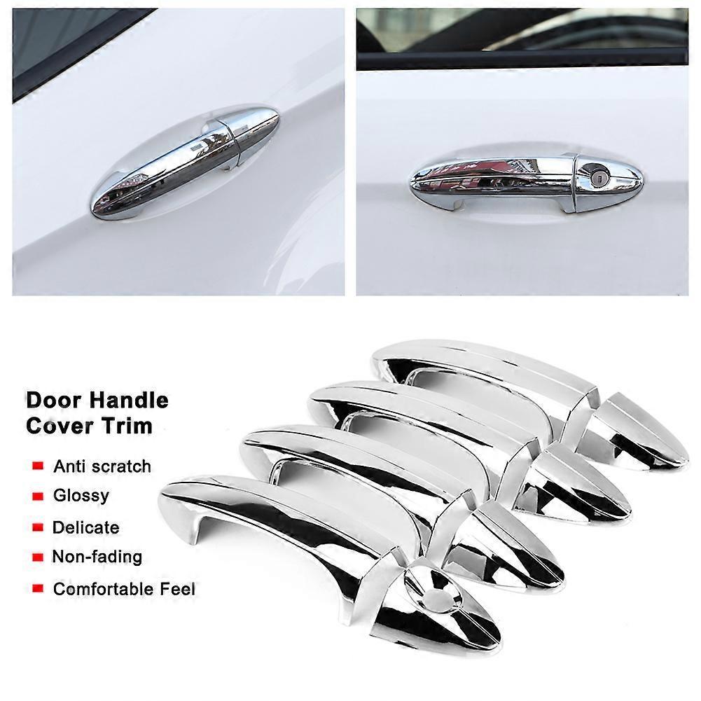 8 pcs Car Chromium Electroplating Door Handle Cover Trim for Ford Fiesta 2009-2012