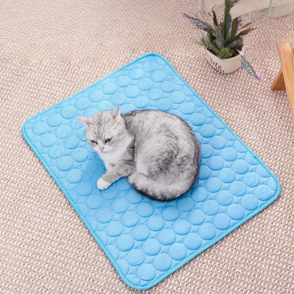Pet Polyester Cooling Mats Summer Cat Dog Sofa Nest Bed Cooling Sleeping Pad Breathable Washable Multi-purpose for Pets Supplies