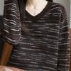 NaVaVa Women Warm Color Mix Loose Fit V Neck Long sleeVe Knit Nk3353