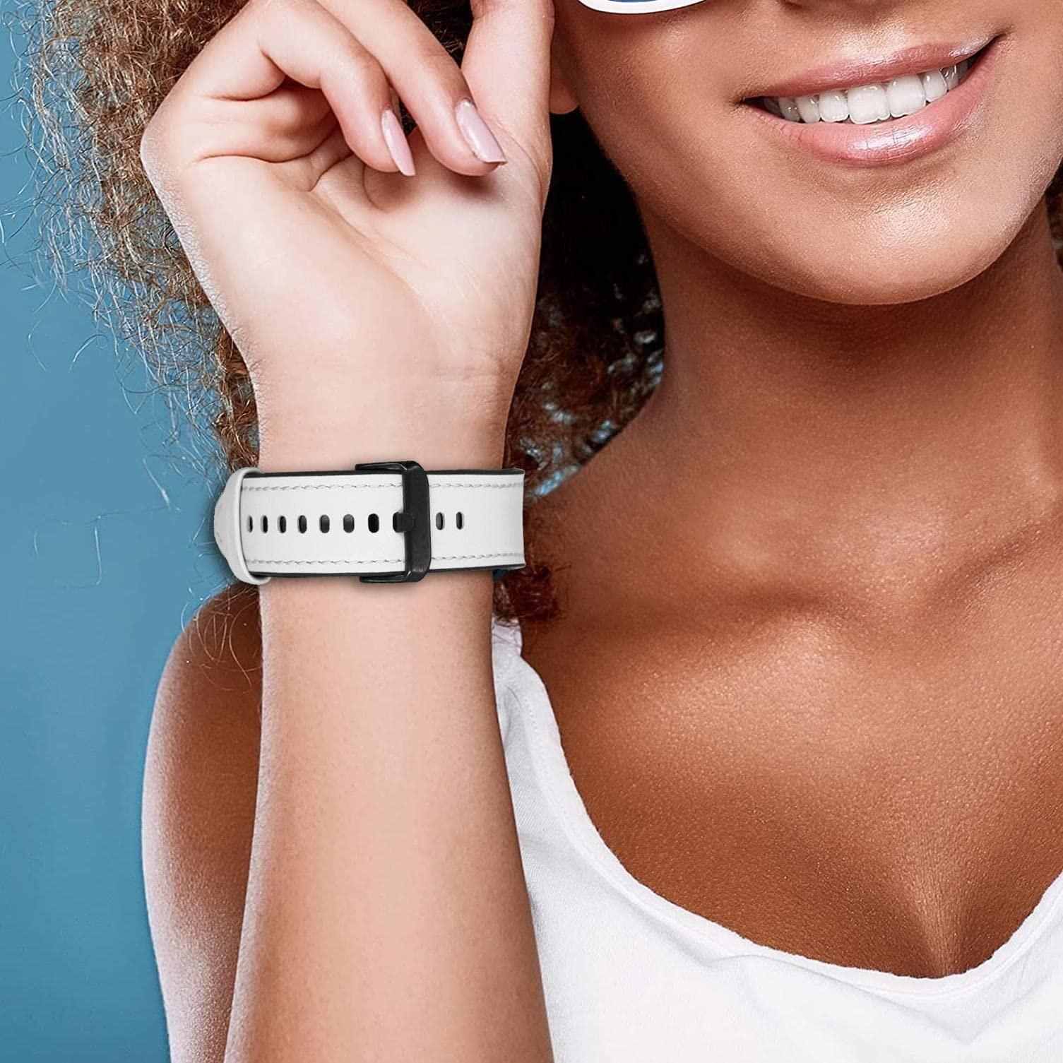 

YuiYuKa кожаный ремешок без зазоров для Samsung Galaxy Watch 5 4 44 мм 40 мм 4 классический 46 мм 42 мм силиконовый + кожаный браслет-ремешок