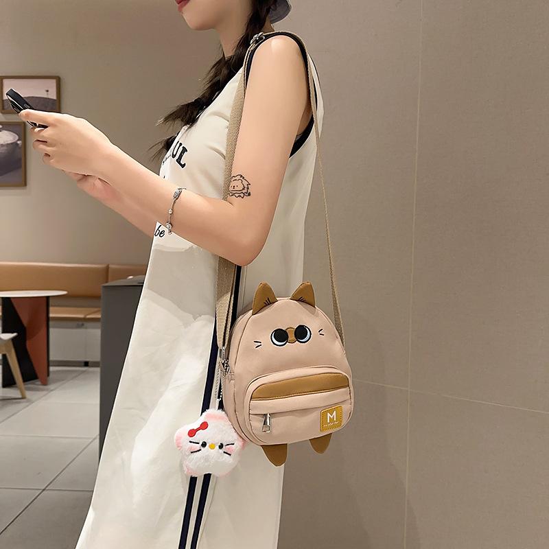 Cute Messenger Small Bag Female Cartoon Girl Heart Mobile Phone Bag Student Versatile Storage Small Round Bag Shoulder Bag