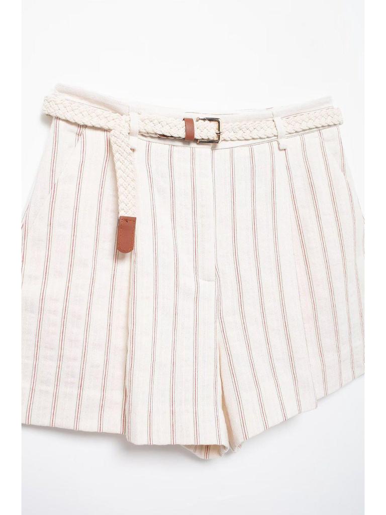 Autumn 2024 Women's European & American Style Striped Vest and Shorts Set