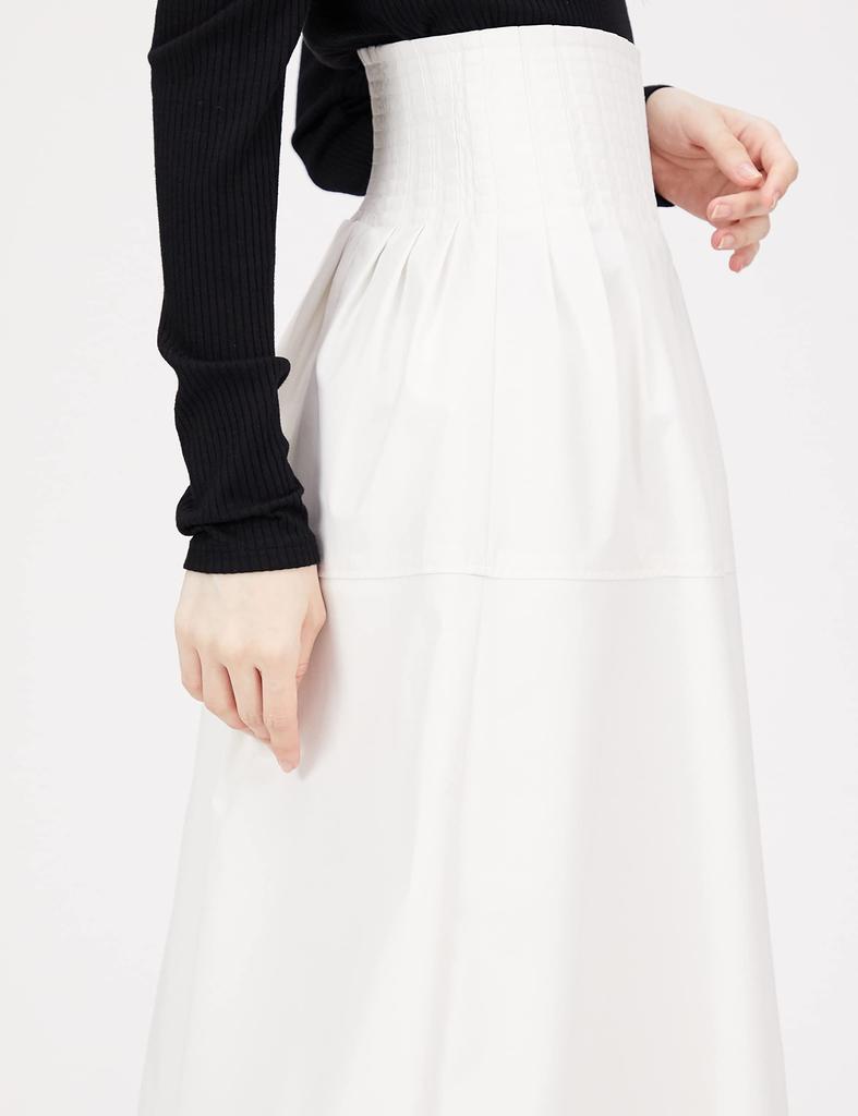 Snidel Sustaina Cocoon Skirt SWFS224176 White Women's