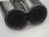 Universal Pair  63mm Inlet 3D Glossy 100% Real Carbon Fiber Car SUV Conjoined Dual Exhaust Pipe Tail Muffler Tip