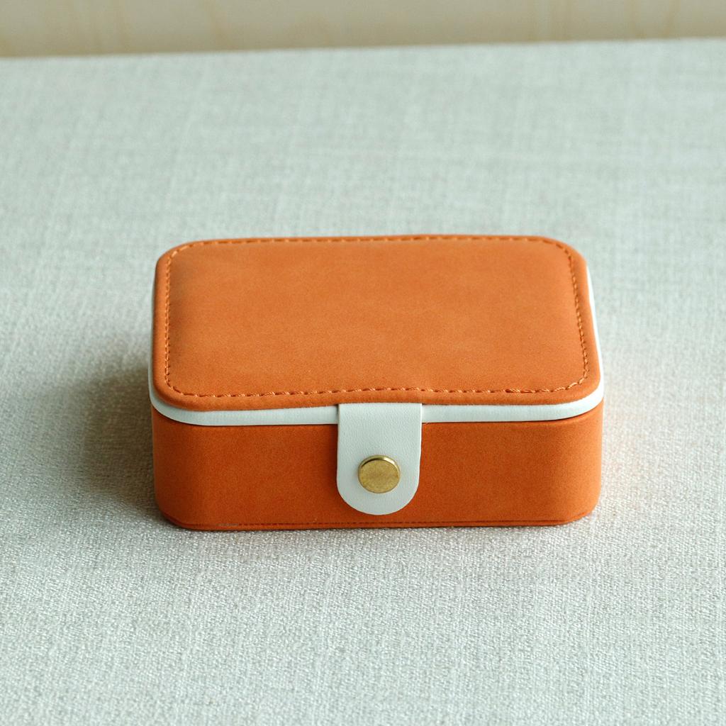 Travel Jewelry Case With Mirror Necklace Earrings Ring Organizer Display Boxes Pu Leather Jewelry Storage Box Portable