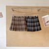 Korean Style Plaid Woolen High Waist A-Line Pleated Skirt for Women, Plus Size, College Fashion