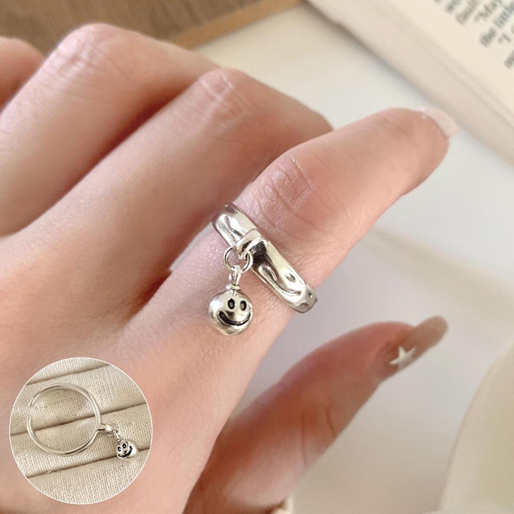 Korean Geometric Grid Ring: Women's Retro Argyle Open Finger Hip Hop Ring
