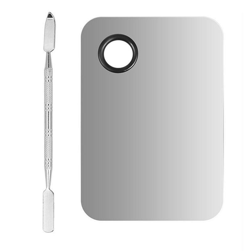 Mixer de machiaj din oțel inoxidabil Paleta de mixer pentru fard de pleoape pentru oje pentru arta unghiilor.