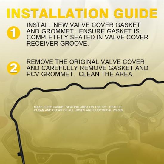 Gasket For 09-15 Toyota Highlander RAV4 Venza 2010-17 Camry Valve Cover Set USA