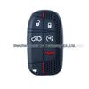 Jeep 5-Button Soft Silicone Key Cover: Compass, Cherokee, Grand Cherokee - Honeycomb Pattern Protective Cover