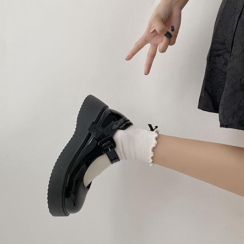 Big head and thick sole increase height Mary Jane small leather shoes women's summer 2025 new retro British style student jk single shoes