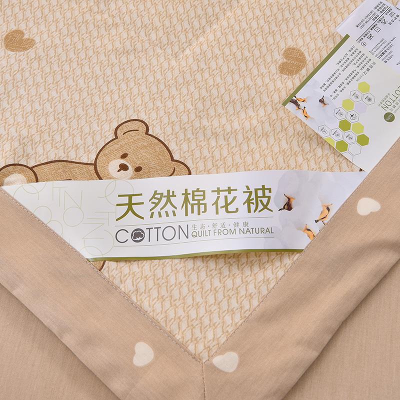 Cute Bear Pattern Summer Quilt Cartoon Style Natural Cotton Soft Thin Quilt Air Conditioning Quilted Quilt for Kids Boys Girls