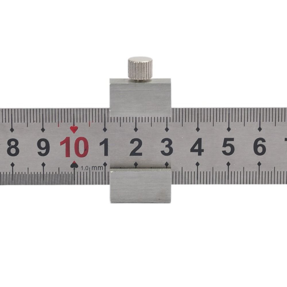 Durable Steel Ruler Positioning Block Square Marking Gauge Brass Angle Scriber Line  Home