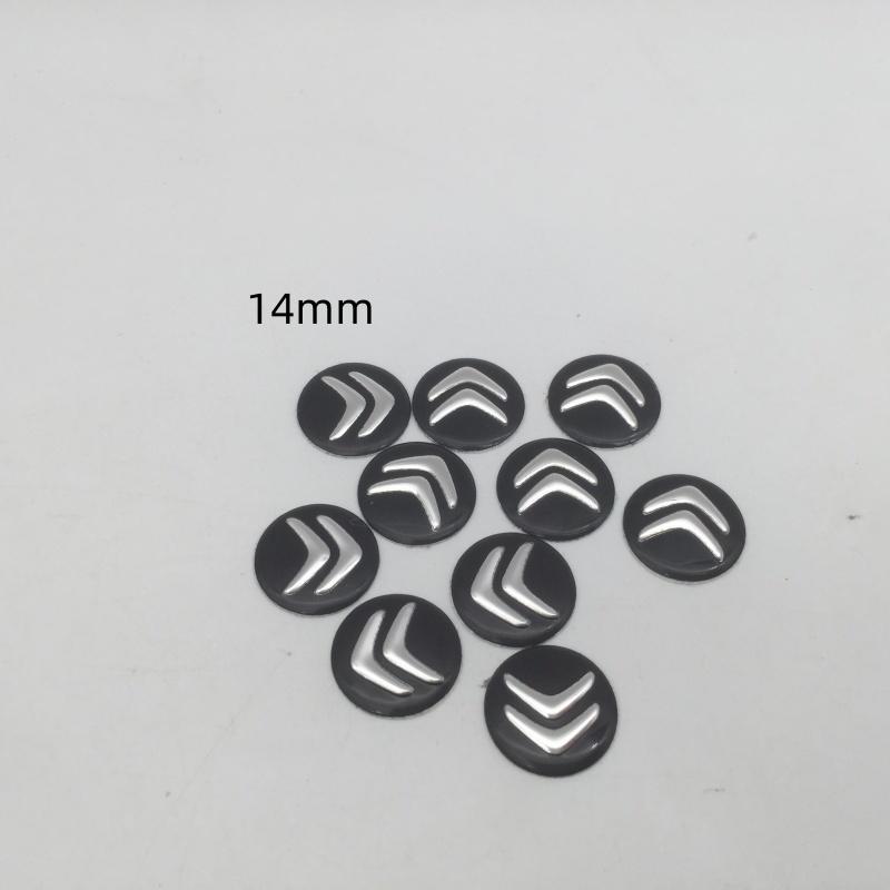 2ks 5ks 10ks 14mm 16mm Pro Citroen pouzdro na klíčenku auta Tlačítko emblému Logo emblému rovné sklopné dálkové ovládání Klíčenka Náhradní samolepka