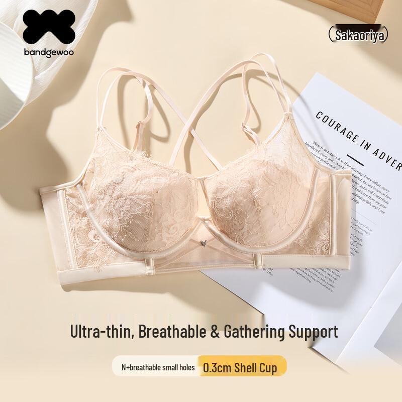 Bandgewoo Women s Lace Soft Underwire Minimizer Bra 75B