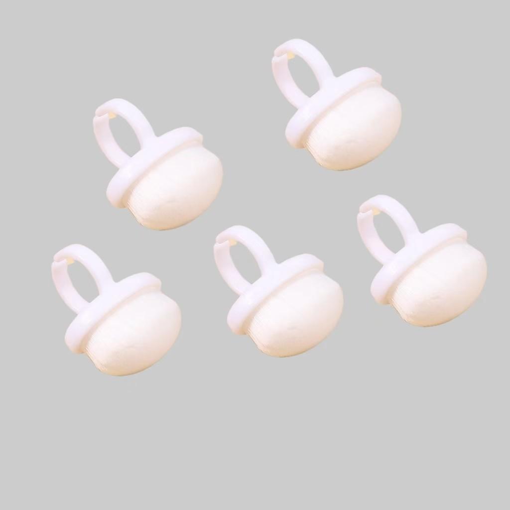 

Пластиковая щетка для ногтей с защелкивающимся кольцом, овальный инструмент для маникюра с гелем 5pcs белый