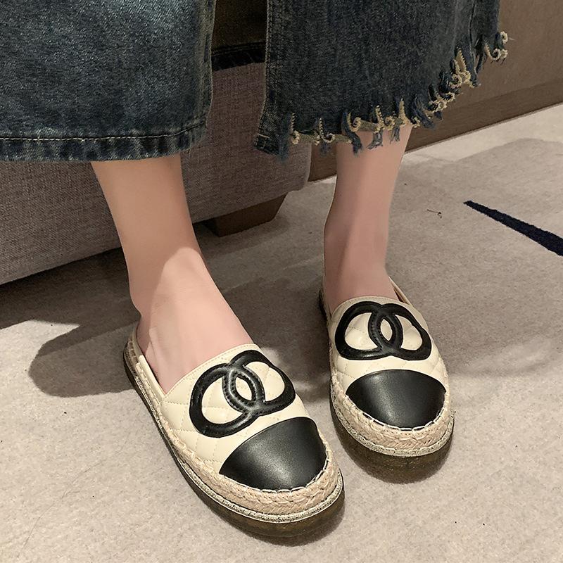 Straw linen Xiaoxiang fisherman shoes women's soft-soled casual new Xiaoxiangfeng shoes lazy shoes cloth shoes single shoes women's shoes