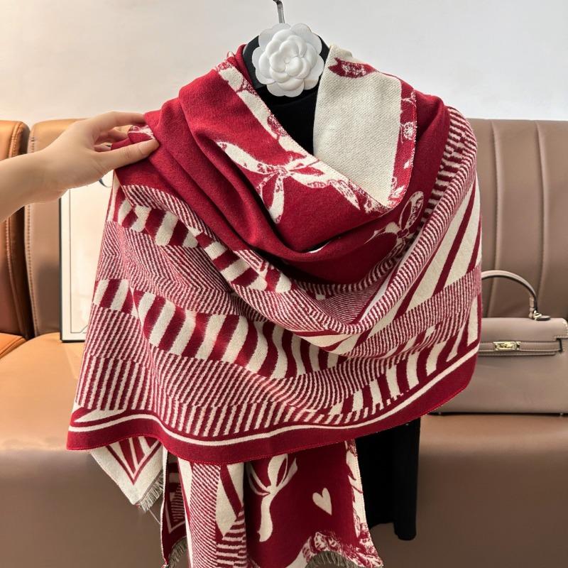 Bow imitation cashmere scarf female winter student warm windproof neck protection cold thickened air conditioner shawl tide