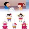 Pompompurin Crayon Sanrio Shin Chan Plush Keychain Pendant Toy Decoration Doll
