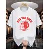 Men'S Funny Eat The Rich Marxist Graphic T-Shirt | Bold Red Capitalism Satire Tee, Soft Breathable, Long Sleeve, Crew Neck, Regular Fit, All-season