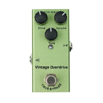 Vintage Overdrive Ultimate Drive Crunch Verzerrung Gitarreneffektpedal mit US Dream Equalizer, Nickel-Silber-Legierung, Kompaktes Design für Elektrische