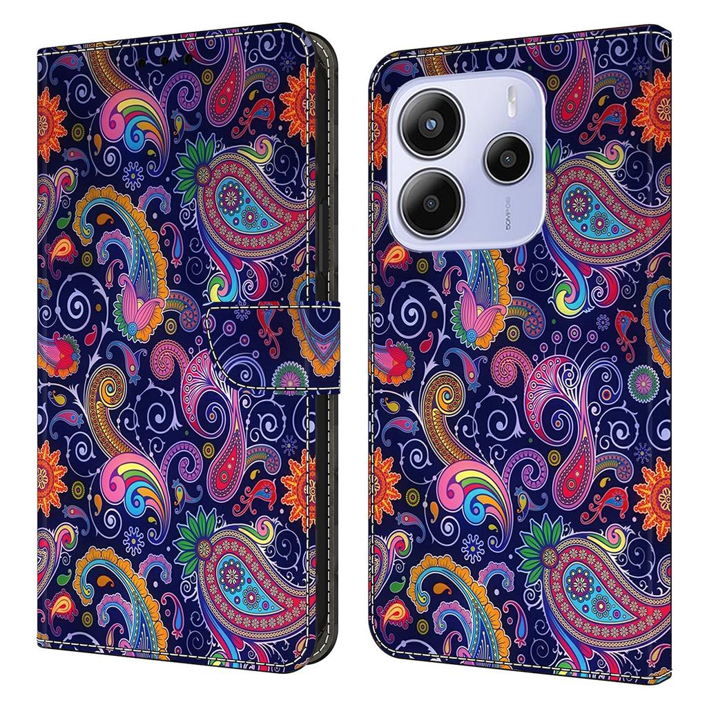 For Xiaomi Redmi Note 14 5G Wallet Case Pattern Printing Stand Leather Flip Phone Cover