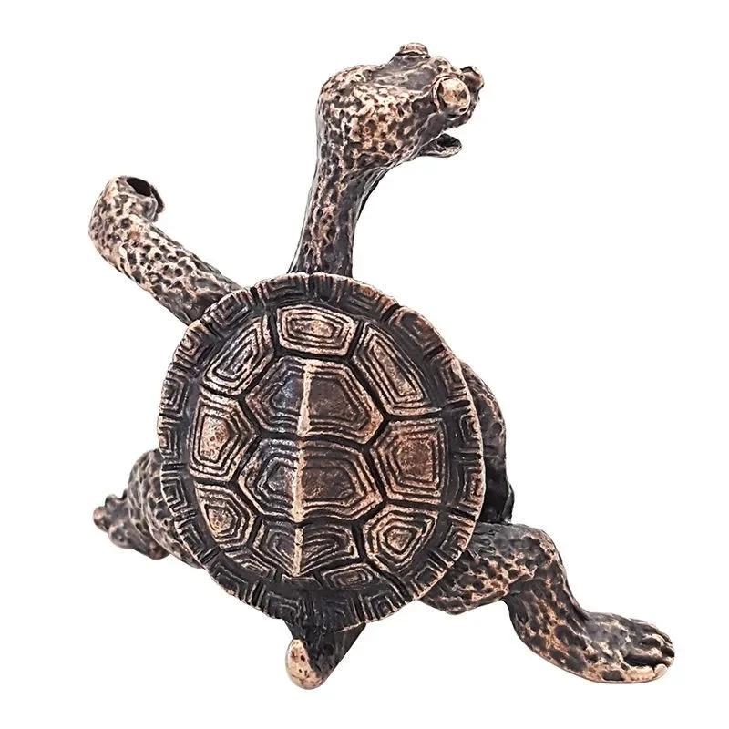 1pc Mini Turtle Shape Incense Censer Sandalwood Stick Holder Vintage Bronze Animal Incense Holder Burner Stand Gift Home Decor