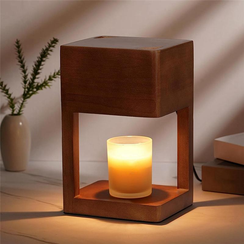 

New Melting Wax Lamp Electric Candle Warmer Lamp Dimmable for Scented Candles for Desk Table Bedroom Night Lights UK Plug-B EU Plug
