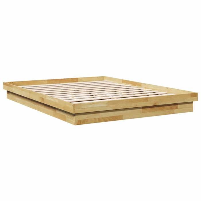 VidaXL Bed Frames Without Mattress 135x190 Cm Solid Oak Wood 3315736