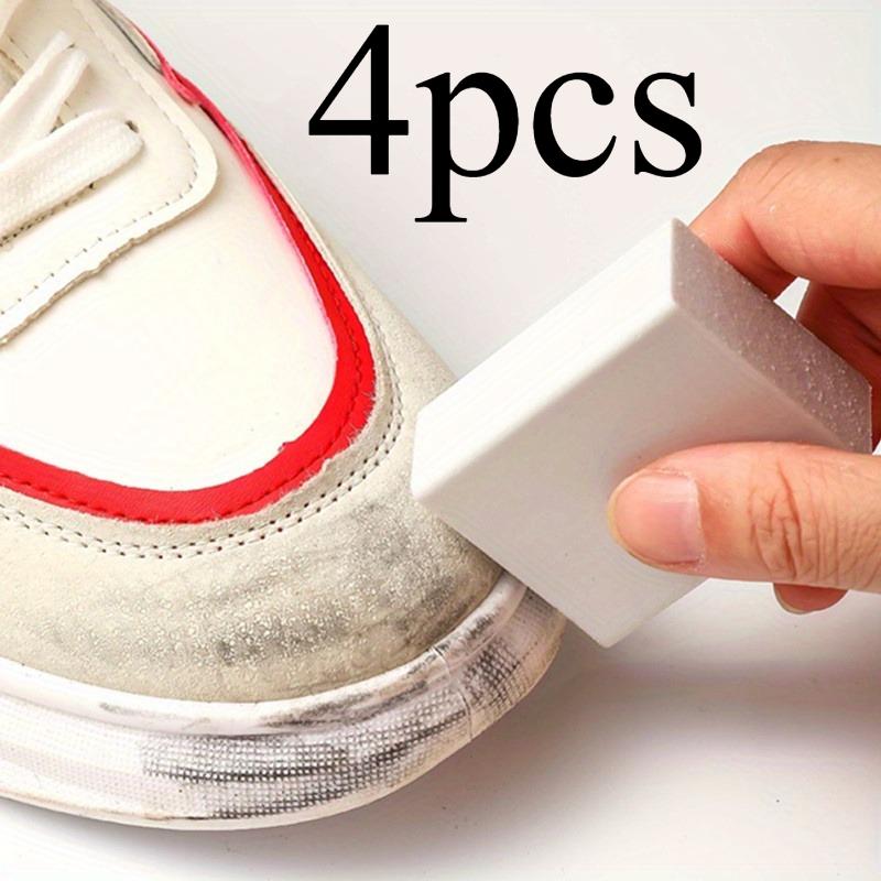 4pcs Shoe Cleaner - No Water Needed,Powerful Stain Removal for Suede Shoes/Boots,Portable Ergonomic Design,Essential Back-to-School Shoe Cleaning Tool