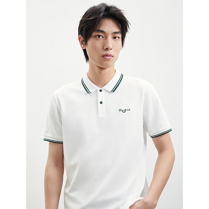 GXG Men's Striped Color-block Polo Shirt