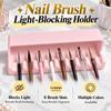 Light-Blocking Nail Brush Holder 8-Slot Manicure Brush Organizer Nail Brush Stand  Nail Technician