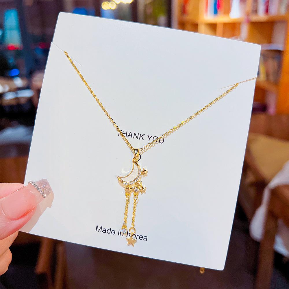 Star Moon Clavicle Chain: Elegant 2025 Trend Choker Necklace