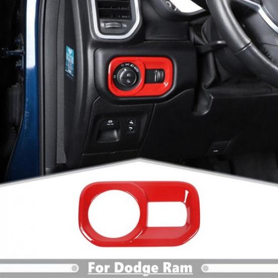 For -2024 Dodge Ram 3500/2500/1500 ABS Red Headlight Switch Panel Cover Trim