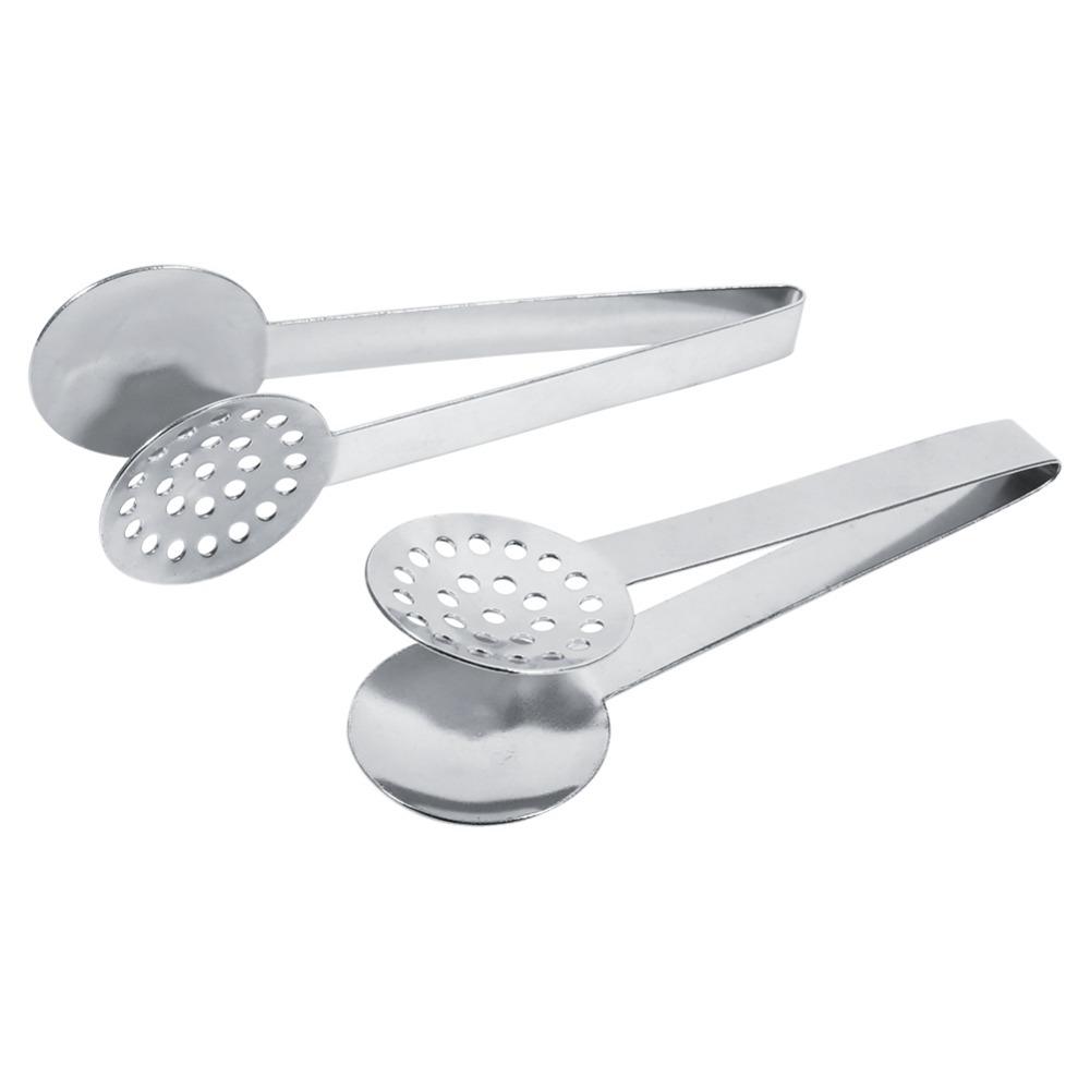 2Pcs Curved Anti-slip Tea Bag Tongs Elastic Clamping Multifunctional Clip Tea Bag Squeezing