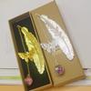 Chinese Cross-border Metal Feather Bookmark: Classical Leaf Vein Design, Creative Stationery, Ancient Style Cultural Gift