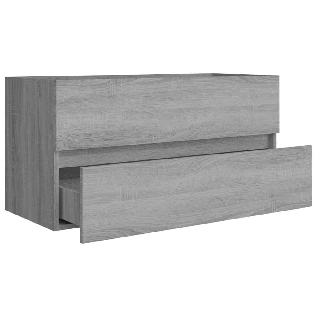 Bathroom Vanity Cabinet Gray Sonoma 90 X 38.5 X 45 Cm Particleboard