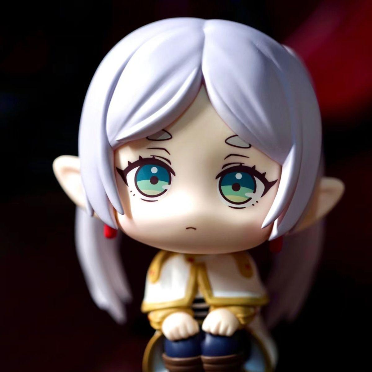 

Фигурка аниме «Друзья за пределами конца путешествия» для украшения рабочего стола или корпуса компьютера, изображающая скорбную сцену Q version big head Flilian-11cm