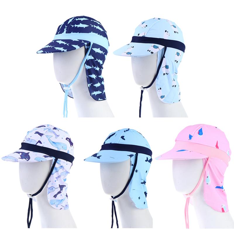 Kids Windproof Anti-UV Sun Hat Large Brimmed Breathable Nylon Multicolor Cap for Hiking Climbing