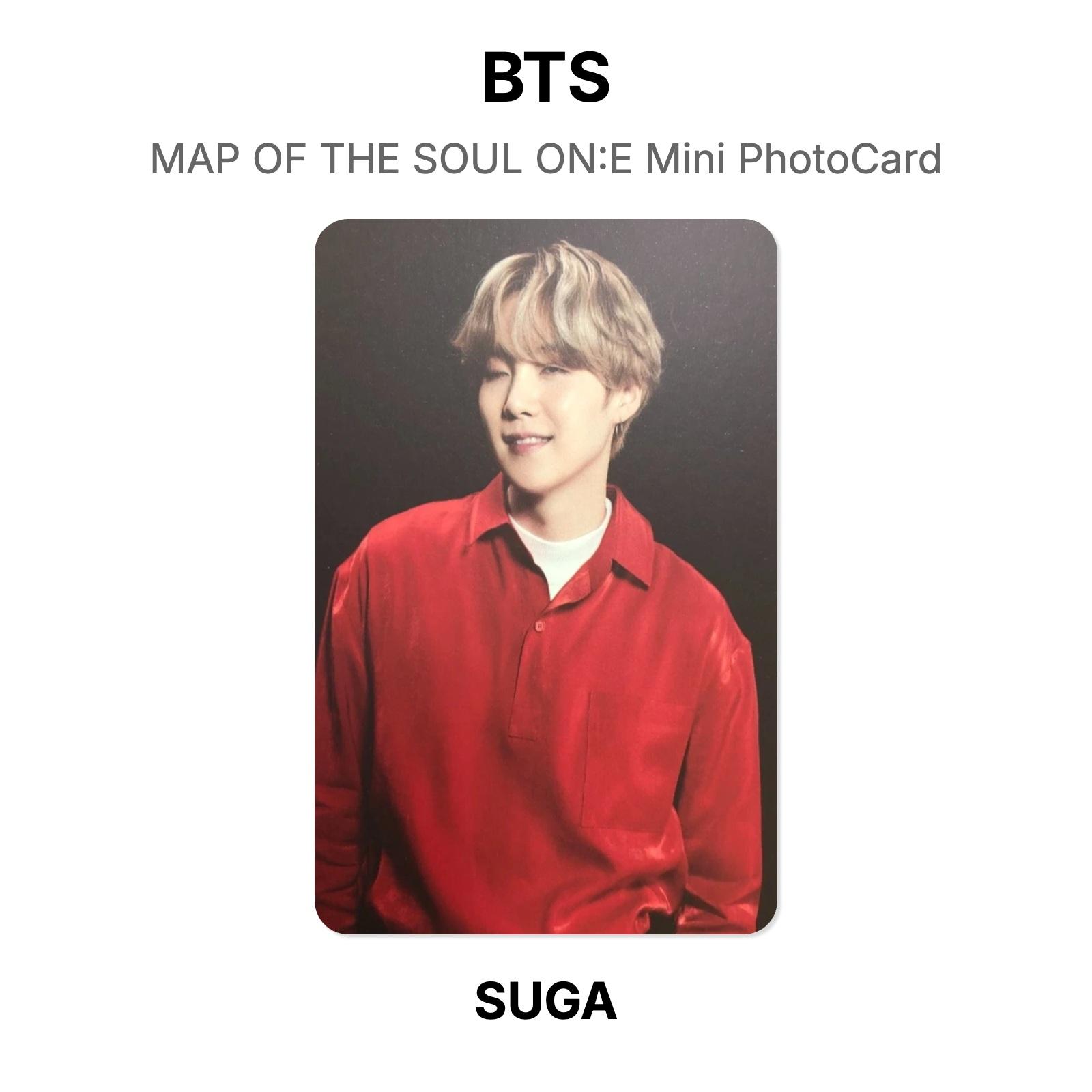 BTS КАРТА ДУШИ НА:E Мини ФотоКарточка Официальная ФотоКарточка SUGA