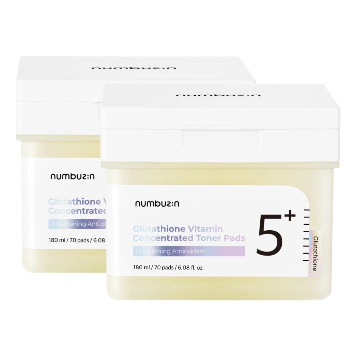 

Numbuzin No. 5 Vitamin Niacinamide Concentrated Pad Glutathione C Brightening Film Pad 70 Sheets x 2 Double Set 180ml
