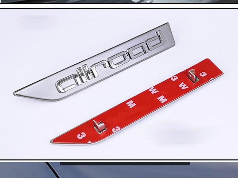 

2 шт./комплект Allroad Логотип Автомобільний Крило Значок Наклейка Емблема Наклейка Підходить для Au//di A4 A6 срібний